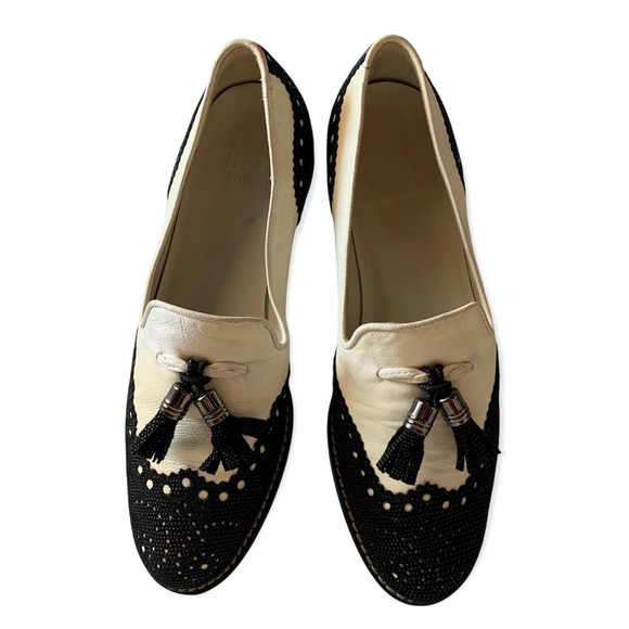 STUART WEITZMAN Wingtip Tassel Loafers Sz 5.5M - Picture 3 of 10